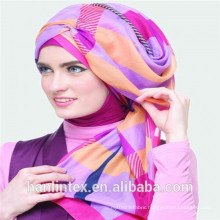 polyester voile 75D chiffon fabric for musilm lady scarf/hijab made in China